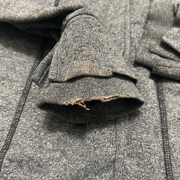 Lululemon Women’s Size 4 Hoodie Snap Close Yoga Jacket Oversized Hood Gray FLAWS - Picture 7 of 15